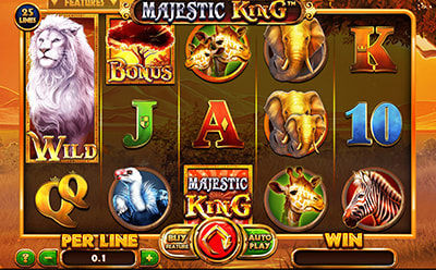 The Majestic King Online nyerőgép a Zodiac Bet-nél